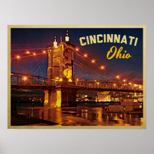 Póster Puente Cincinnati Ohio
