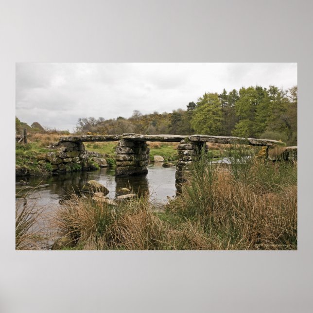 Póster Puente Clapper En El Parque Nacional De Dartmoor (Frente)