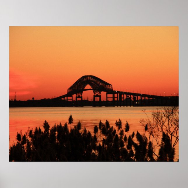 Póster Puente Clave A Través Del Poster Marsh Sunset (Frente)
