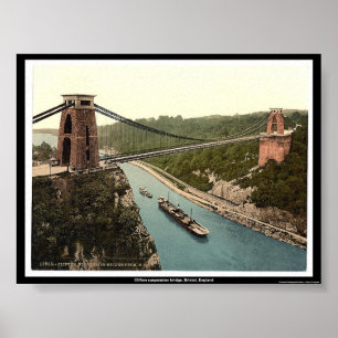 Póster Puente colgante de Clifton, Bristol, Inglaterra