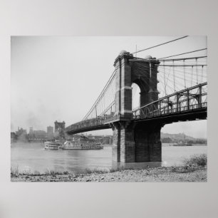 Póster Puente colgante de Juan A. Roebling