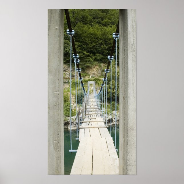 Póster Puente colgante de madera (Frente)