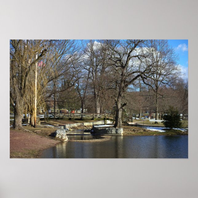 Póster Puente con Poster Pond (Frente)