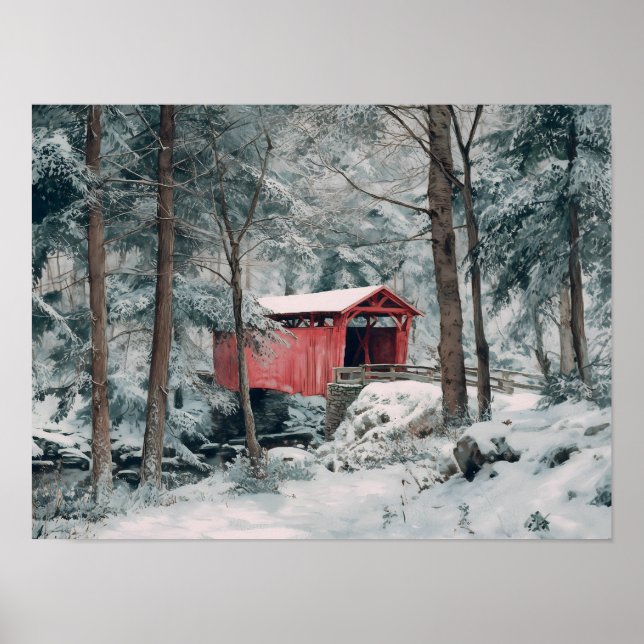 Póster Puente cubierto (Frente)