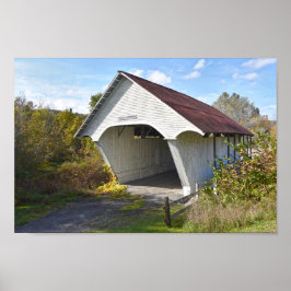 Póster Puente cubierto de la escuela, Vermont