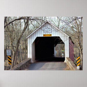 Póster Puente cubierto de Mill de Sheard