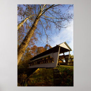 Póster Puente cubierto de Mink Hollow, condado de Fairfie