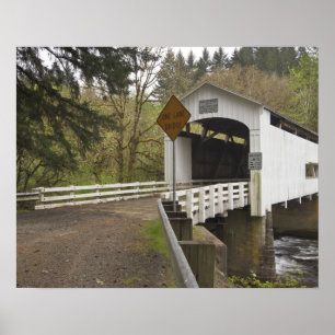 Póster Puente cubierto de Wild Cat, condado de Lane, Oreg