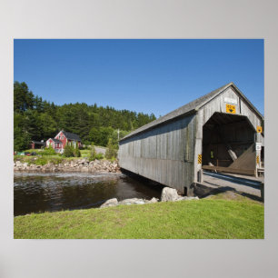 Póster Puente cubierto del río Irish, St. Martins, Nuevo