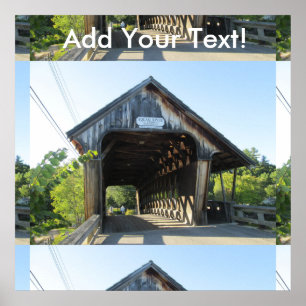 Póster Puente cubierto del río Squam