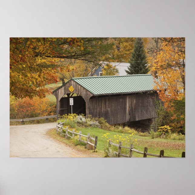 Póster Puente cubierto, Vermont, EE. UU. (Frente)