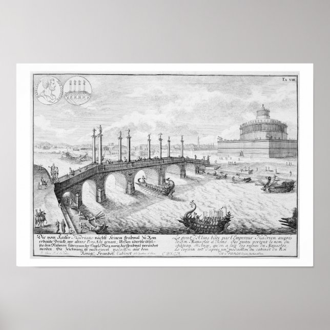 Póster Puente de Aelius y Mausoleo de Hadrian (Castel S) (Frente)