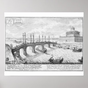 Póster Puente de Aelius y Mausoleo de Hadrian (Castel S)