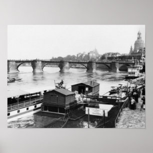 Póster Puente de Augusto, Dresde, c.1910