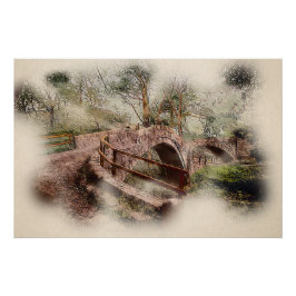 Póster Puente de Beggar Glaisdale - Atmosférico Yorkshire