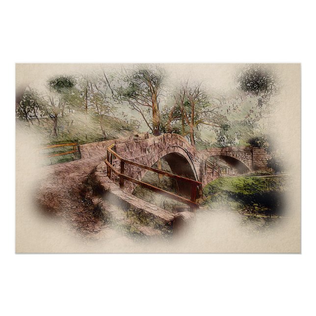 Póster Puente de Beggar Glaisdale - Atmosférico Yorkshire (Anverso)