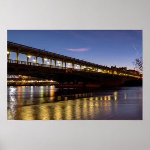 Póster puente de Bir-Hakeim al amanecer en invierno - Par