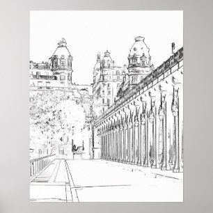 Póster Puente de Bir-Hakeim sobre el Sena - París, Franci