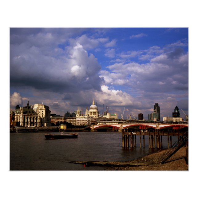 Póster Puente de Blackfriars y Catedral de San Pablo (Anverso)
