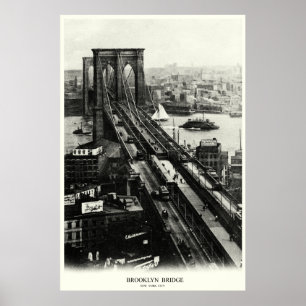 Póster Puente de Brooklyn de 1900