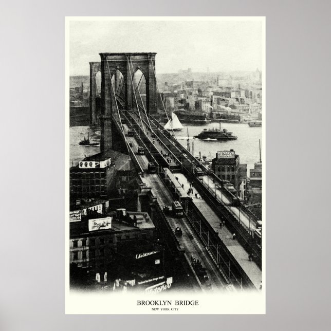 Póster Puente de Brooklyn de 1900 (Frente)