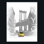 Póster Puente de Brooklyn de Nueva York Nyc Yellow Taxi<br><div class="desc">Nueva York Nyc Yellow Taxi Brooklyn Bridge Pop Art Picture</div>