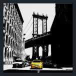 Póster Puente de Brooklyn de Nueva York Nyc Yellow Taxi<br><div class="desc">Nueva York Nyc Yellow Taxi Brooklyn Bridge Pop Art Picture</div>
