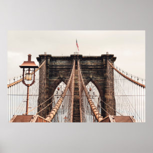 Póster Puente de Brooklyn en New Yorkabstract, estados un