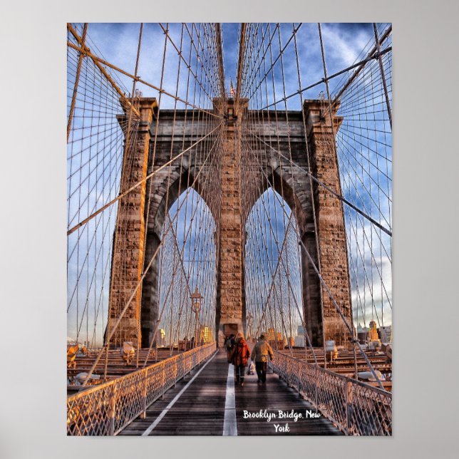 Póster Puente de Brooklyn, Nueva York (Frente)
