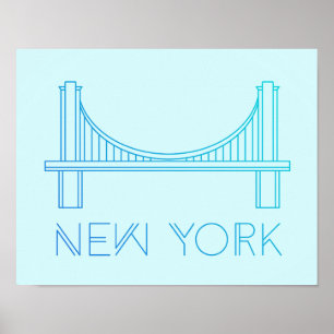 Póster Puente de Brooklyn   Nueva York