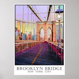 Póster Puente de Brooklyn, Nueva York