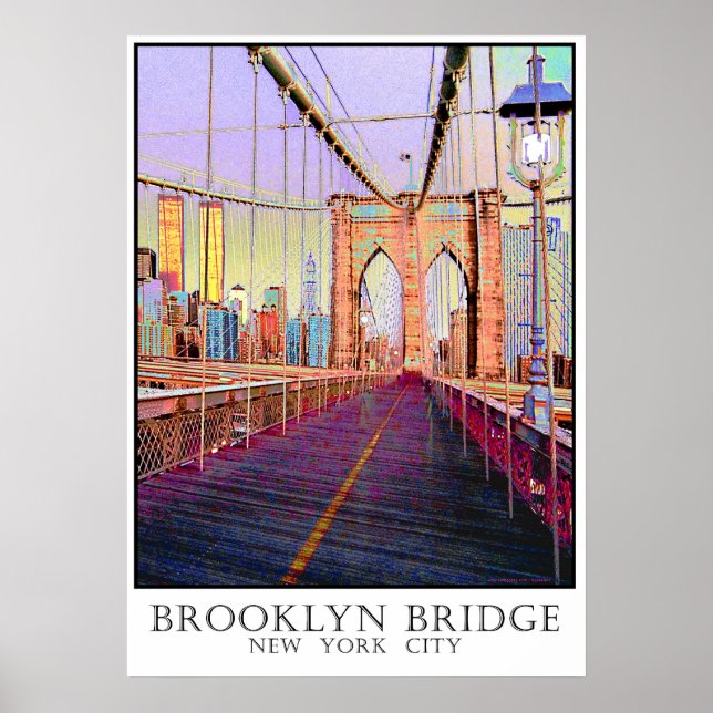 Póster Puente de Brooklyn, Nueva York (Frente)