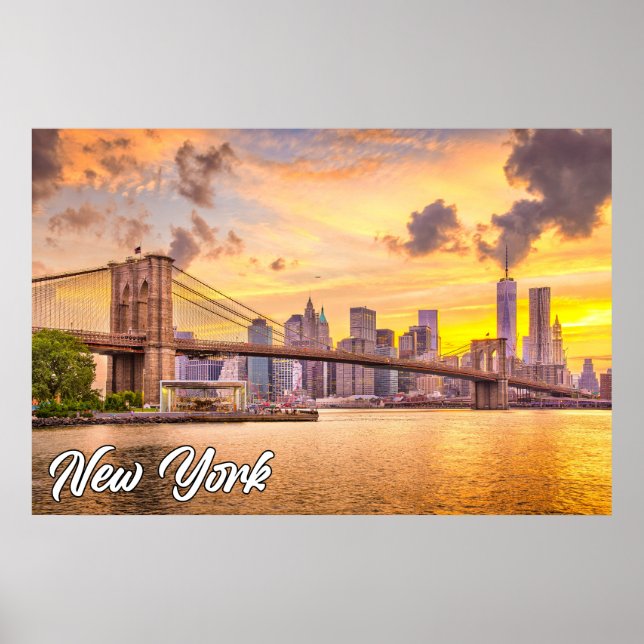 Póster Puente de Brooklyn, Nueva York, Estados Unidos (Frente)