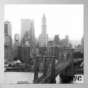Póster puente de brooklyn NYC