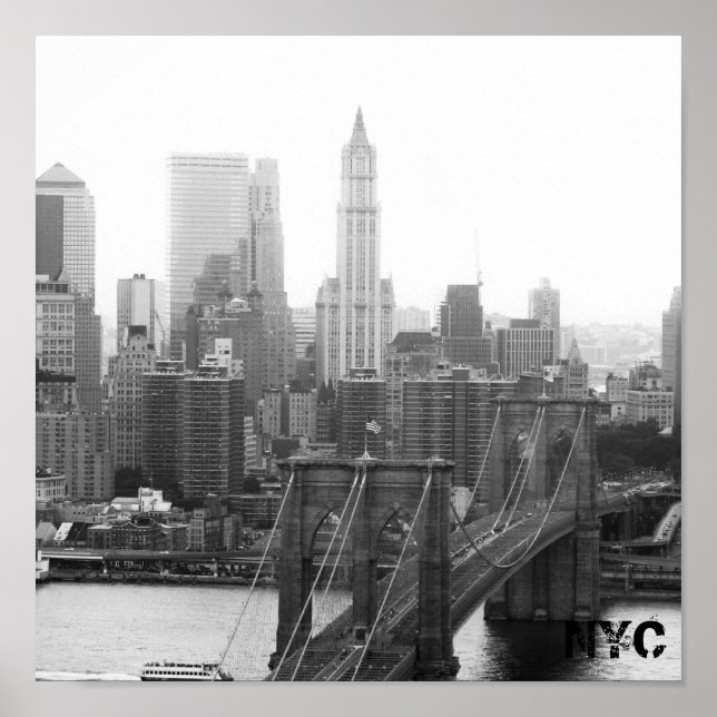 Póster puente de brooklyn NYC (Frente)
