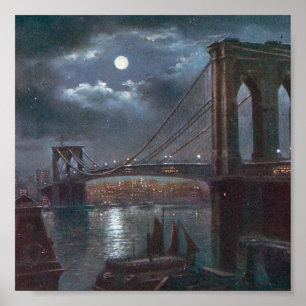 Póster Puente de Brooklyn por Moonlight