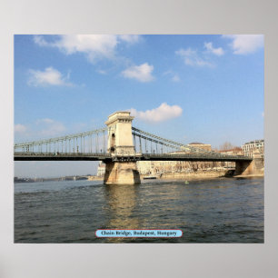 Póster Puente de cadena, Budapest, Hungría