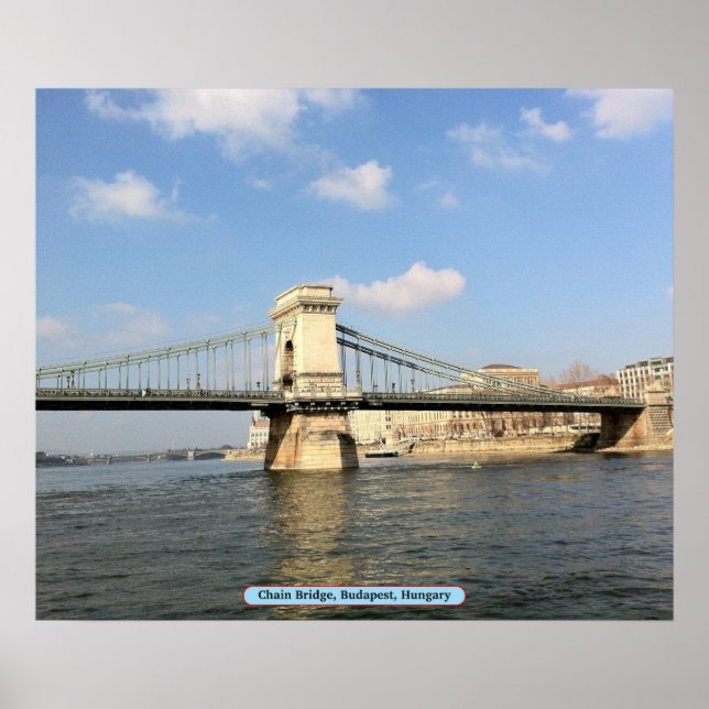 Póster Puente de cadena, Budapest, Hungría (Frente)
