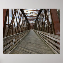 Póster Puente de camino en bicicleta