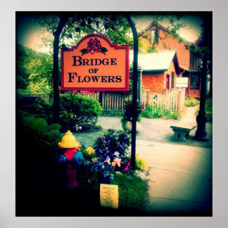 Póster Puente de flores