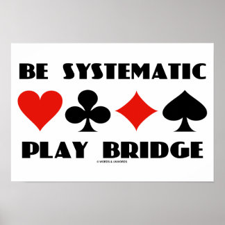 Póster Puente de juego sistemático (Cuatro juegos de cart