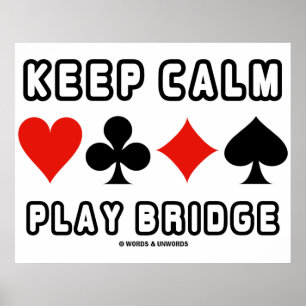 Póster Puente de juego tranquilo (Cuatro juegos de cartas