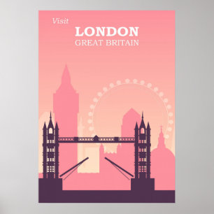 Póster Puente de la Antigua Inglaterra Histórica Londres 