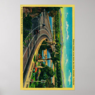 Póster Puente de la autopista a través del río Santa Ana