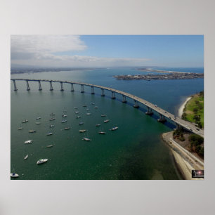 Póster Puente de la bahía Coronado de San Diego