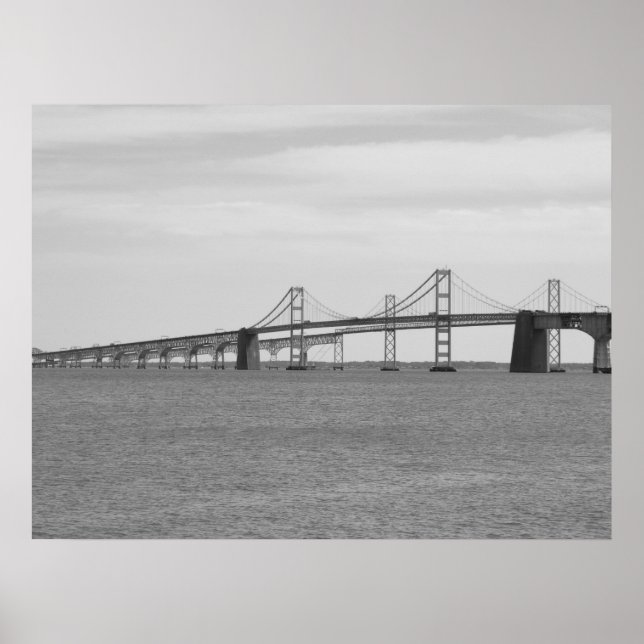 Póster Puente de la Bahía de Chesapeake (Frente)