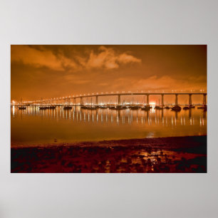 Póster Puente de la bahía de Coronado en el poster de la