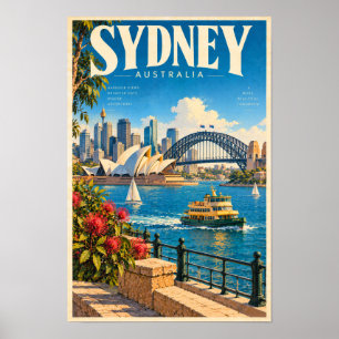 Póster Puente de la Bahía de Sydney Australia Casa de la