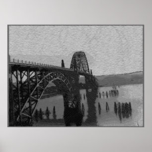 Póster Puente de la bahía de Yaquina