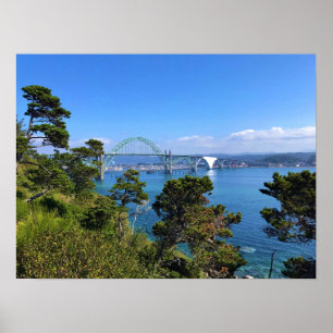 Póster Puente de la Bahía Yaquina, Newport, Oregón
